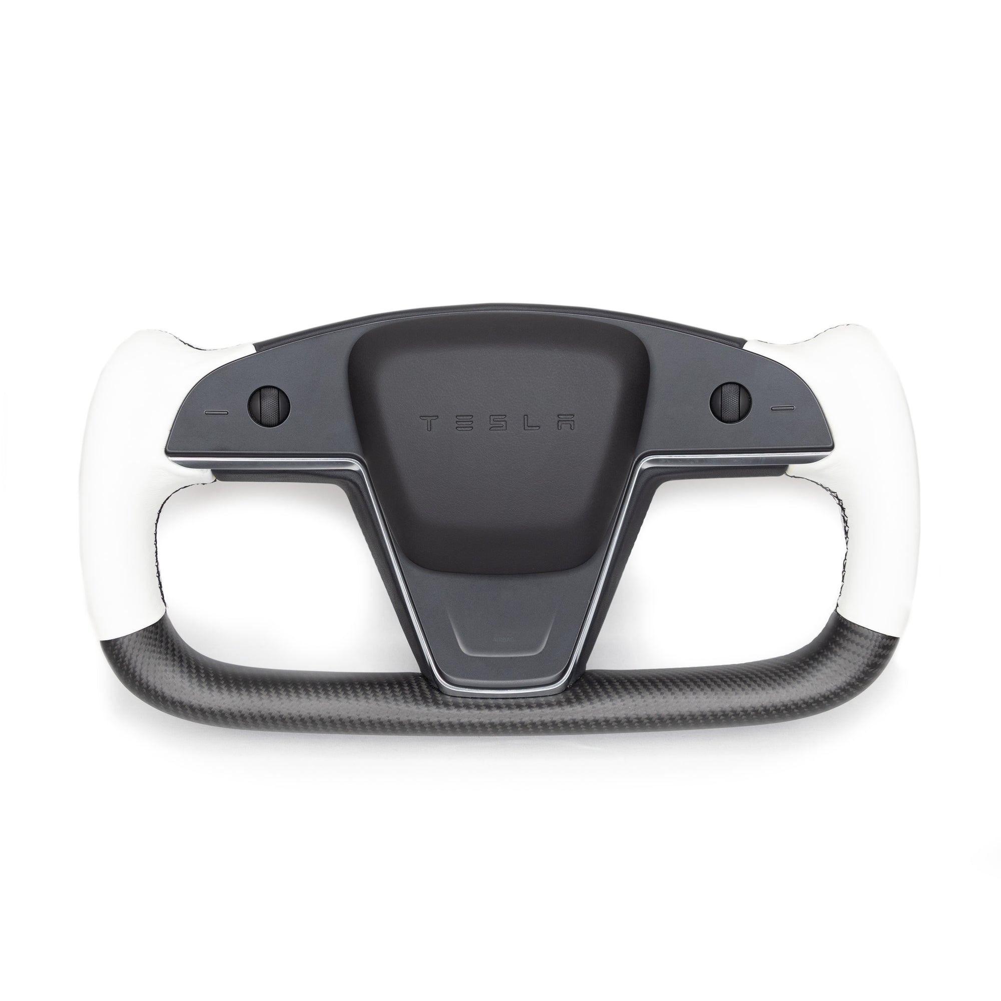 2021-2023 | Model S &amp; X Yoke Heated Steering Wheel - Real Molded Carbon Fiber