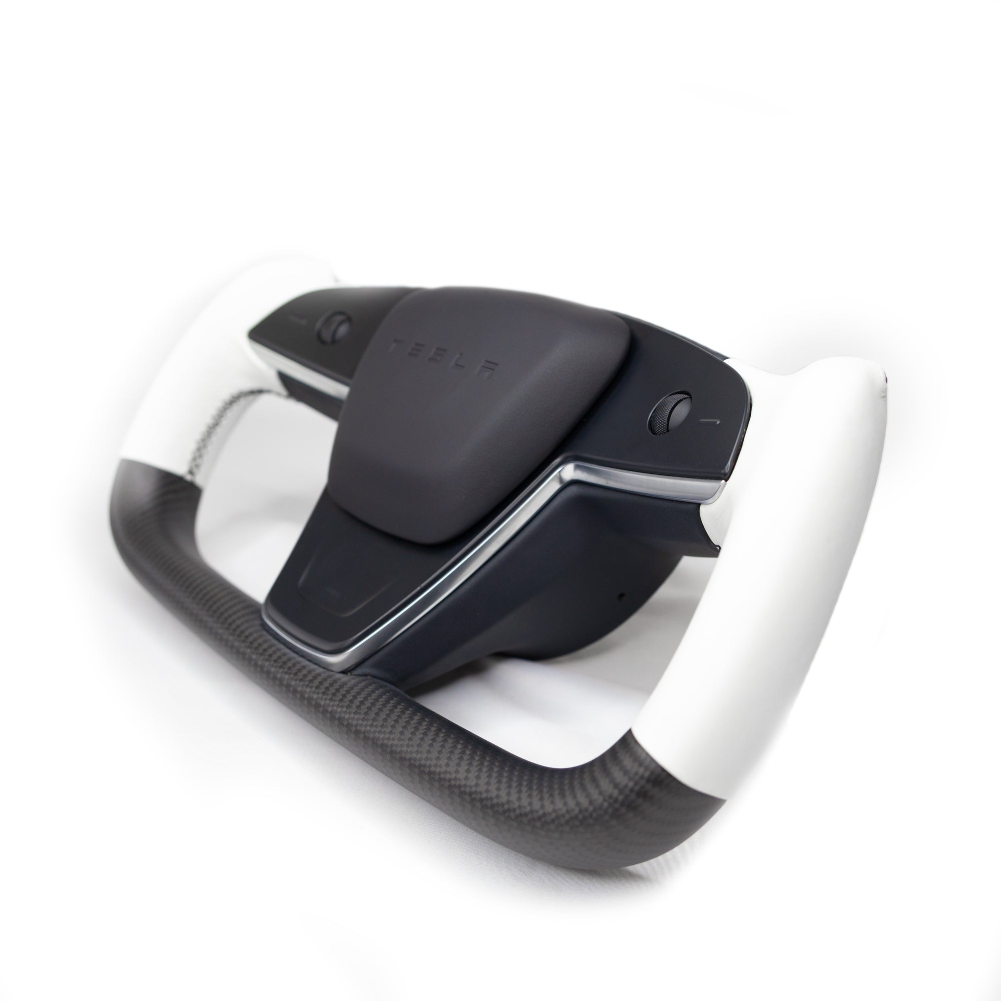 2021-2023 | Model S &amp; X Yoke Heated Steering Wheel - Real Molded Carbon Fiber