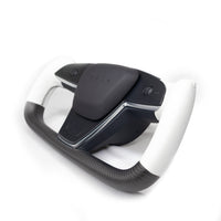 2021-2023 | Model S & X Yoke Heated Steering Wheel - Real Molded Carbon Fiber