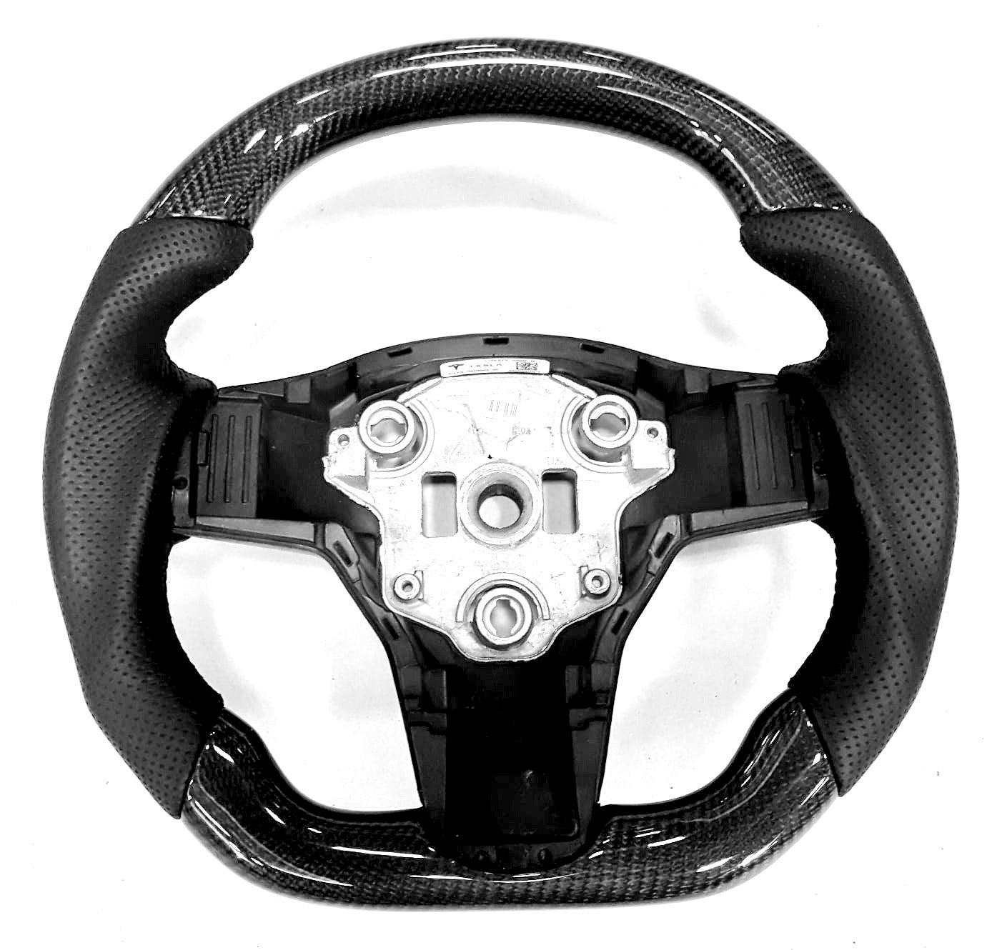 Model 3 &amp; Y - Sport Grip Steering Wheel - Real Molded Carbon Fiber