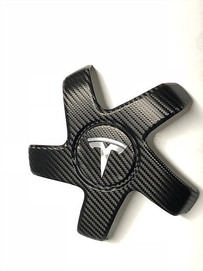 Model 3 Wheel Hub Carbon Fiber Wrap for 19