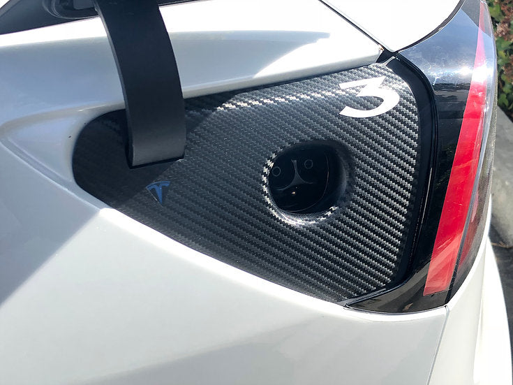 Model 3 & Y Charging Port Carbon Fiber Wrap