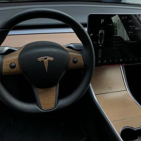 Model 3 & Y Center Console Wrap (Gen. 1) - Vinyl Wood