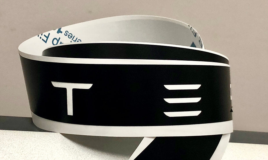 Tesla Model S/X Liftgate Letter Wrap – Matte Black Applique For 2014-2/2023 | Easy Install, 3M/Avery Vinyl, 2 Sets Included