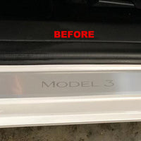 Model 3 & Y Clear Front Door Sill Covers (1 Pair)