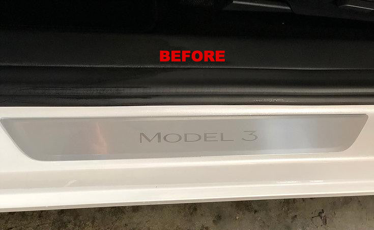 Model 3 & Y Clear Front Door Sill Covers (1 Pair)