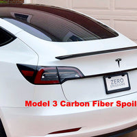 Model 3 Blade Spoiler - Real Molded Carbon Fiber