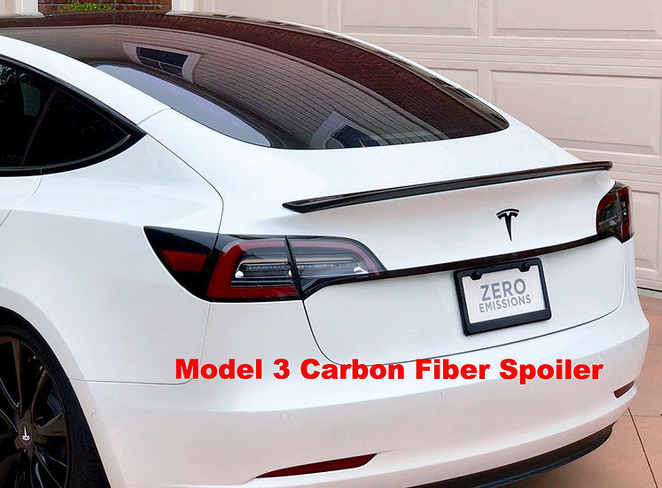 Model 3 Blade Spoiler - Real Molded Carbon Fiber