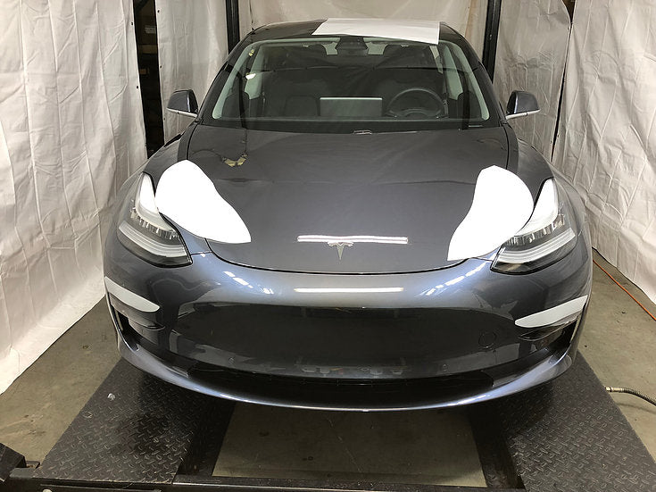 Headlights Smoke Tint PPF for Tesla Model 3 & Tesla Model Y, Light Smoke  70% VLT | Smokey Headlamp Cover - Enhance and Guard with Durable 8mil Paint