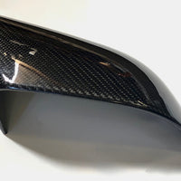 Model 3 Side View Mirror Caps Overlays (1 pair) - Real Molded Carbon Fiber