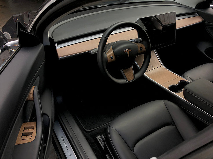 Model 3 &amp; Y Center Console Wrap (Gen. 1) - Vinyl Wood