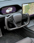 2021-2023 | Model S & X Yoke Heated Steering Wheel - Real Molded Carbon Fiber