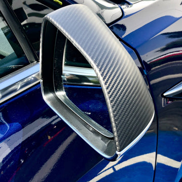 2012-2020 | Model S Side View Mirror Overlay Gen. 2 (1 Pair) - Real Molded Carbon Fiber