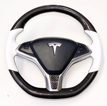 Model S & X Carbon Fiber Steering Wheel - Glossy Finish