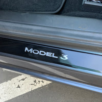 Model 3 Front Door Sill Vinyl Skin Covers (1 Pair)
