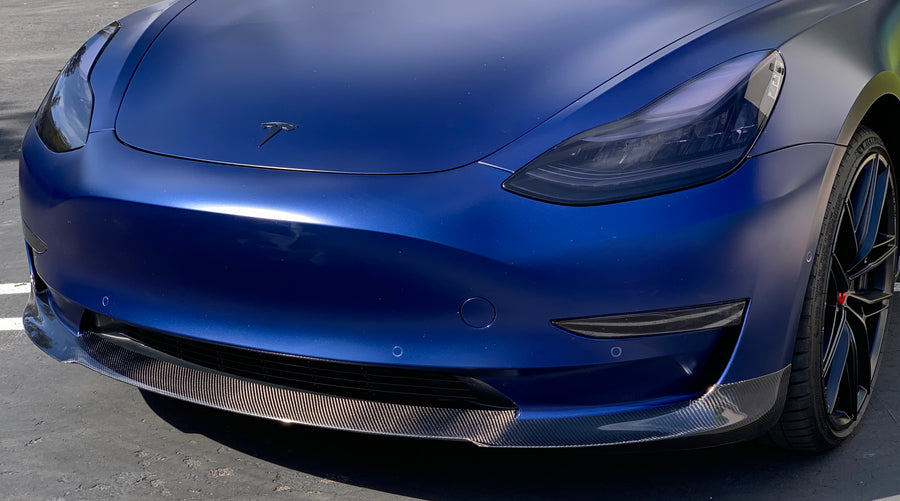 Model 3 Front Lip Gen. 2 - Real Molded Carbon Fiber