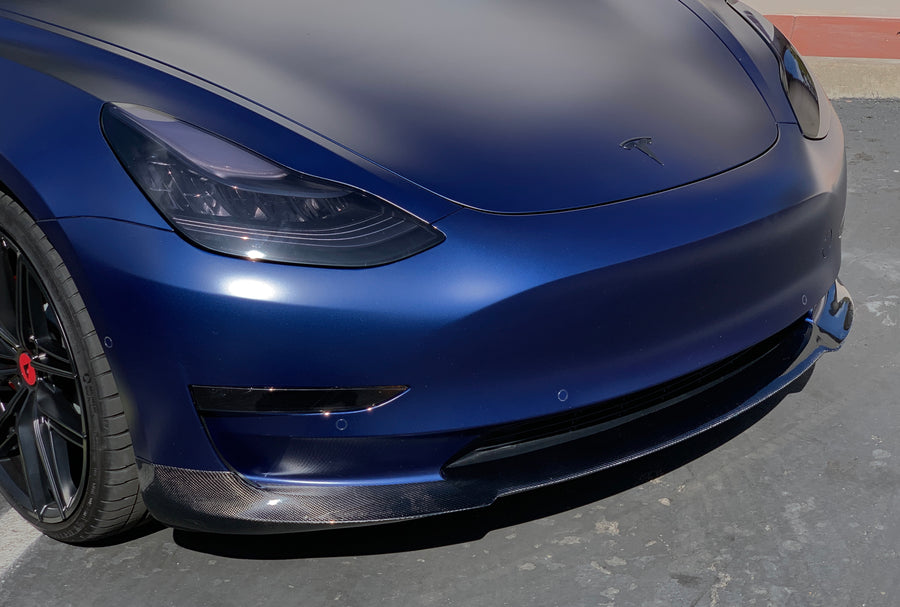 Model 3 Front Lip Gen. 2 - Real Molded Carbon Fiber