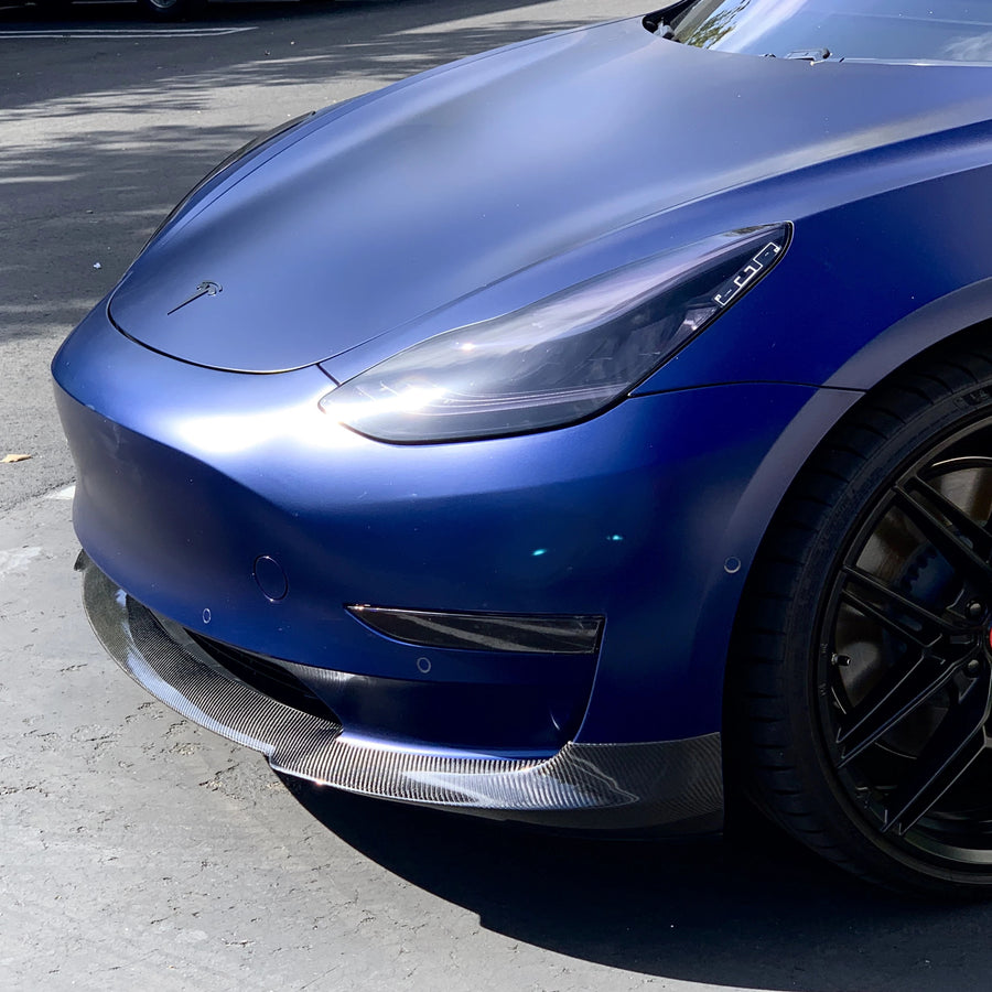 Model 3 Front Lip Gen. 2 - Real Molded Carbon Fiber