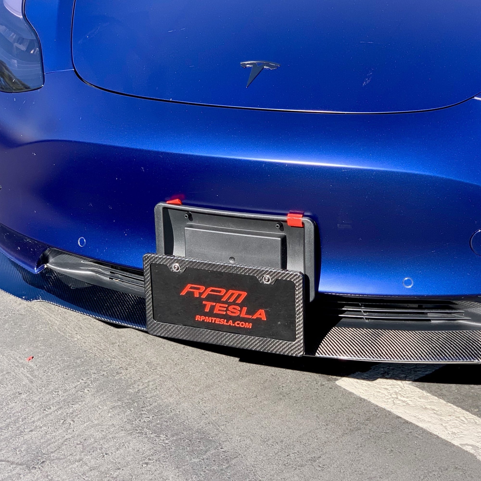 Model 3 &amp; Y License Plate Lowering Bracket - Touchless