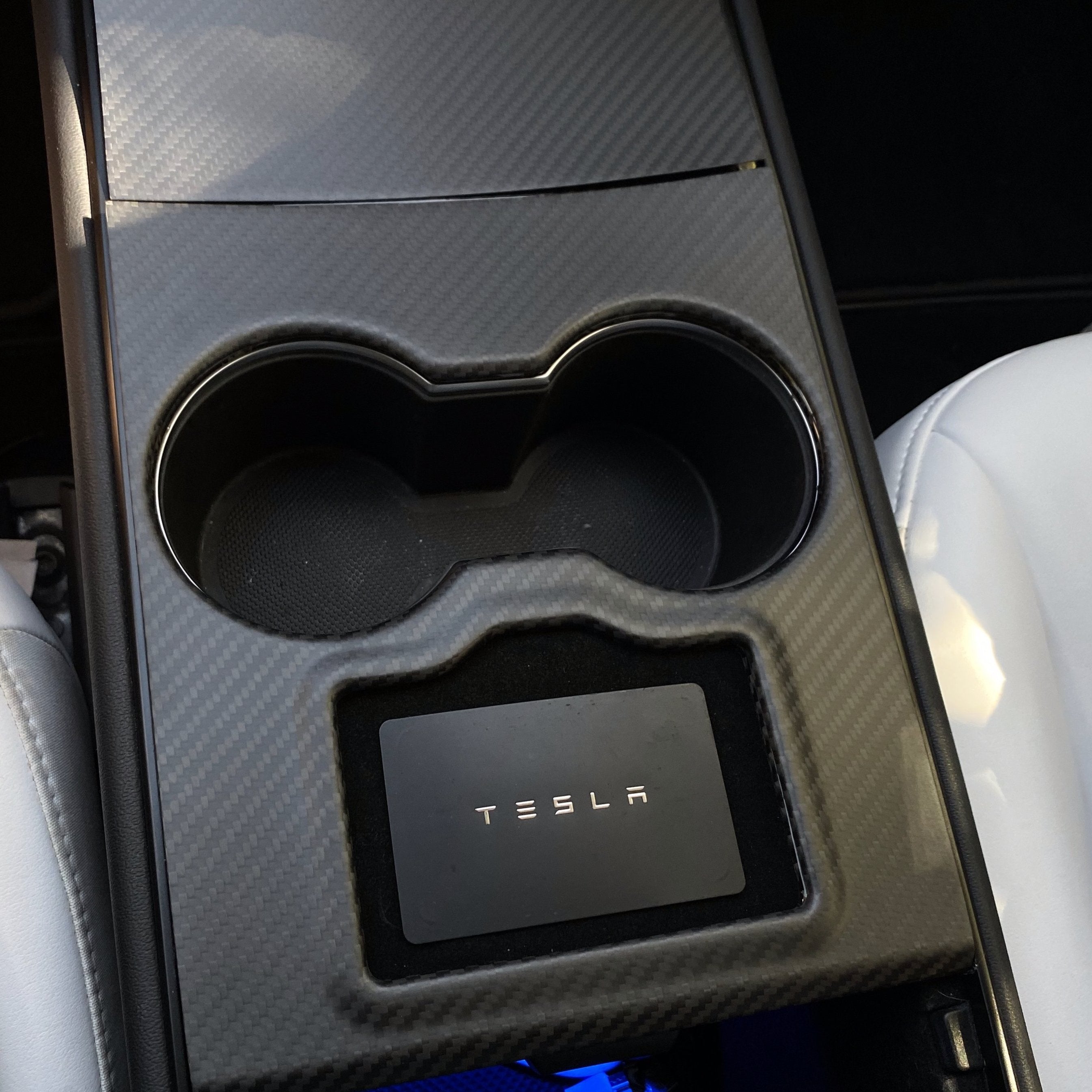 Model 3 & Y Center Console Overlays (Gen. 1) - Real Molded Carbon Fibe ...