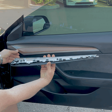 2021+ | Model 3 & Y Front Door Dashboard Extension Panels - Real Molded Carbon Fiber