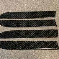 Model X Door Handle Overlay - Urethane Carbon Fiber