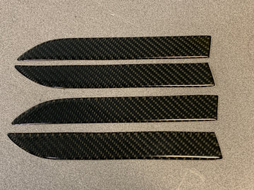 Model X Door Handle Overlay - Urethane Carbon Fiber