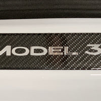 Model 3 Molded Carbon Fiber Front Door Sill Covers (1 Pair)