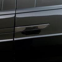 Model X Door Handle Overlay - Urethane Carbon Fiber