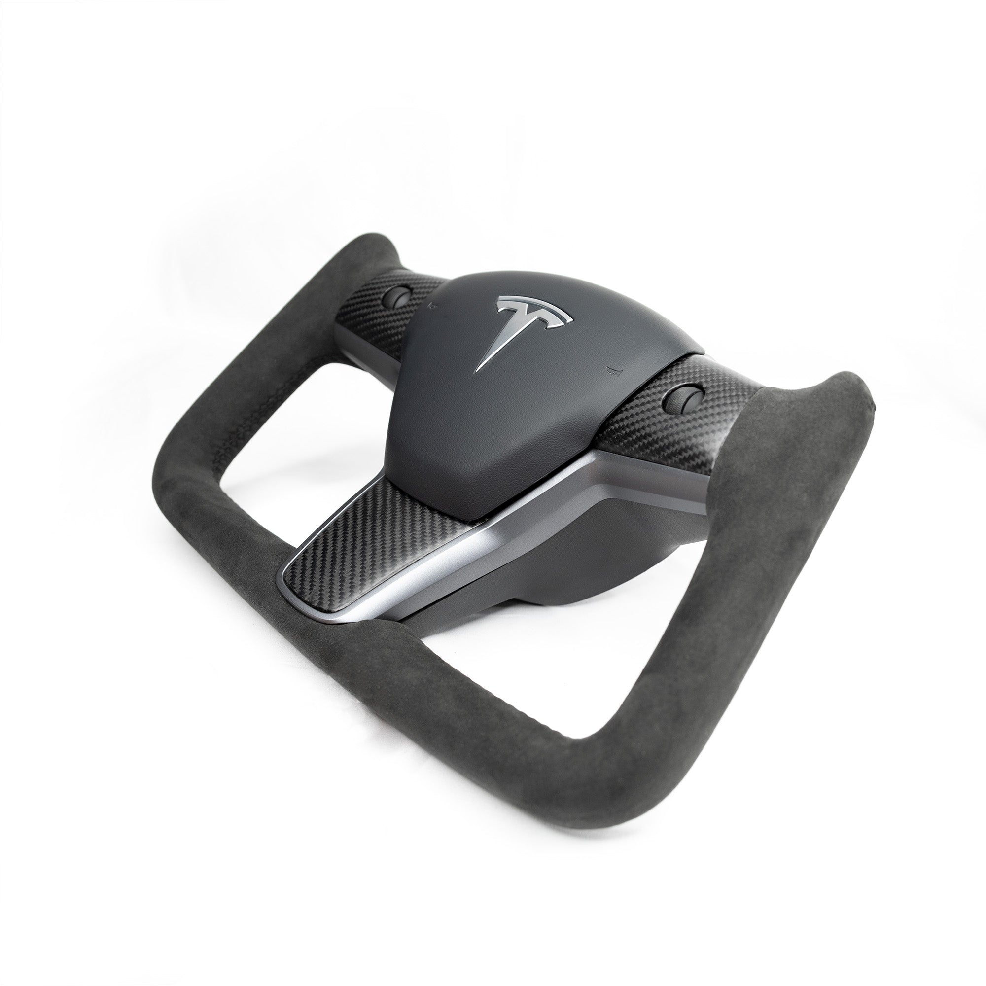 Model 3 &amp; Y Yoke Style Steering Wheel - Alcantara or Leather Handles - Imported