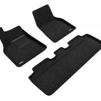 Model Y MAXpider 3D ELEGANT Carpet Floor Mats "Soft Carpet Covered" Row 1 & 2 (3 Pieces)