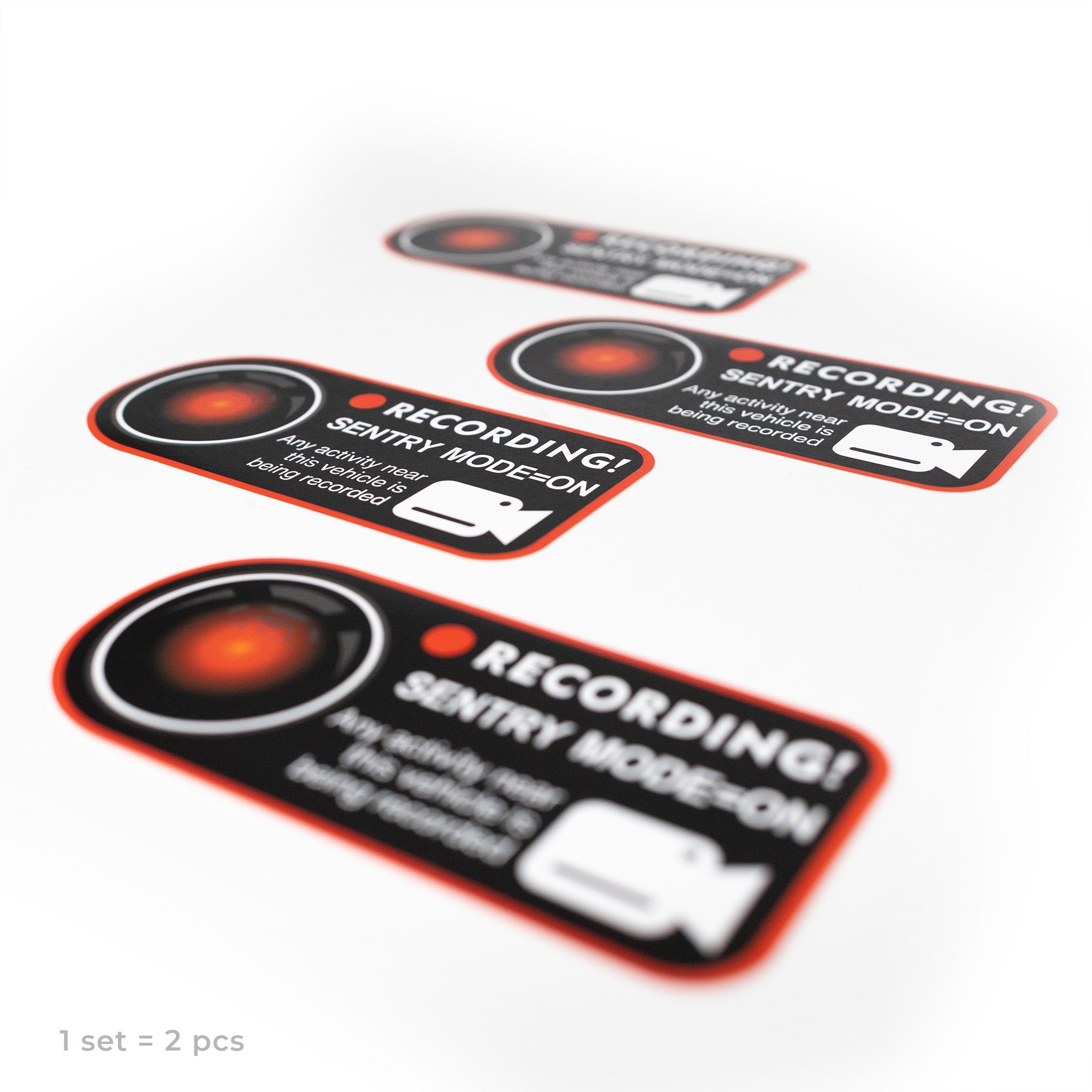 Sentry Mode Recording Window Sticker ( 1 Pair ) – RPM TESLA Aftermarket ...